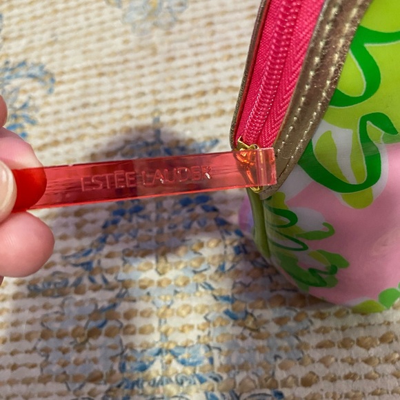 Lilly Pulitzer Pink and Green Floral Pouch - Picture 3 of 6